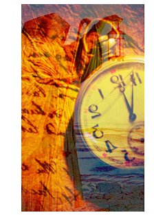 O Eremita monitora o tempo Montagem do Autor com Eremita do Sharman-Caselli Tarot, 2001