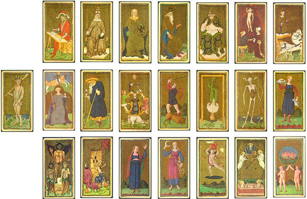 Os arcanos maiores no jogo Visconti Sforza