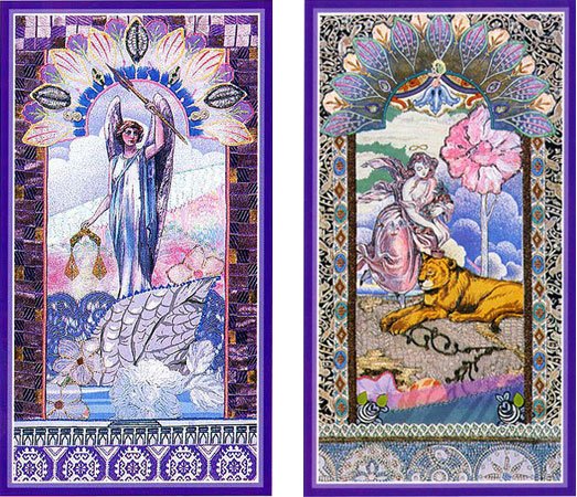 A Justiça e a Força no Enchanted Tarot