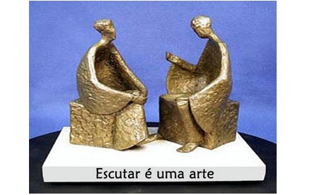 Escutar é uma arte Escultura francesa de autor desconhecido