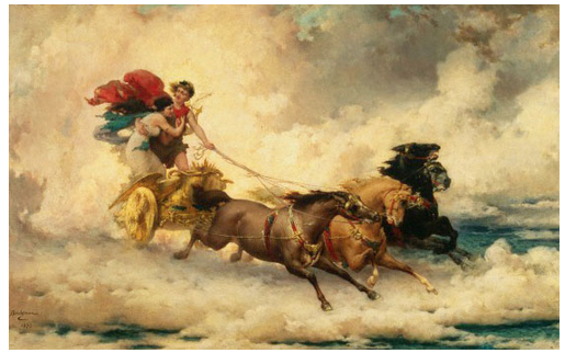 Apolo em seu carro solar Pintura de Frederik Arthur Bridgman