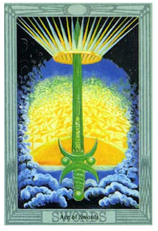 Ás de Espadas no Thoth Tarot