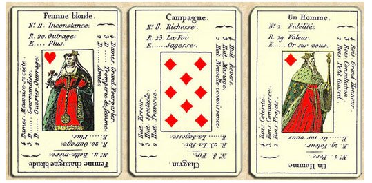 Cartas do baralho Petit Etteilla