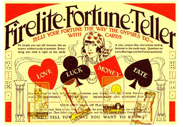 Ler a sorte no amor, sucesso, dinheiro, destino. Firelite Fortune Teller. Arquivo do autor