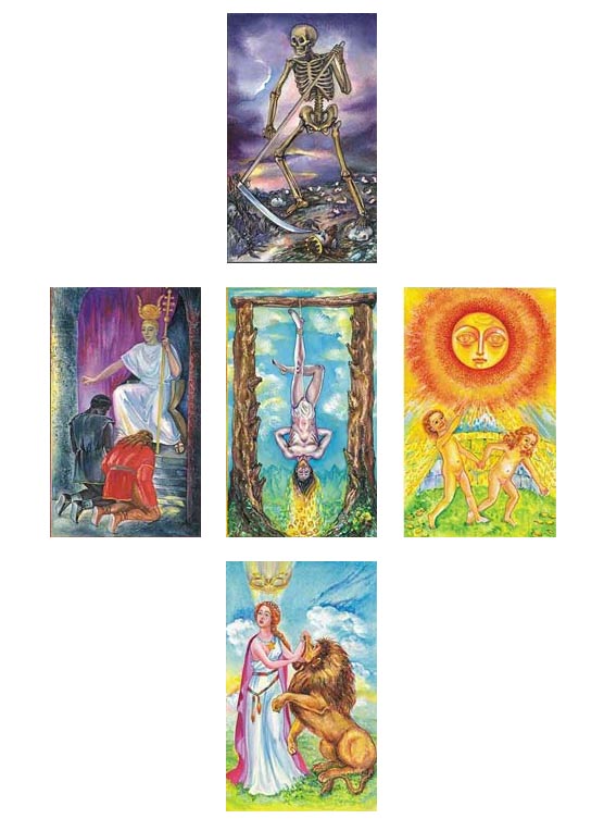 Ilustrações do  G.O.M. Tarot Yeremyan-Ayvazian