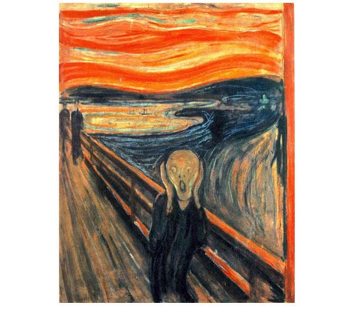 O Grito Pintura de Edvard Munch,1893–1893, National Gallery, Munchmuseet.