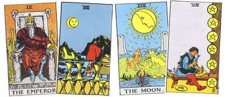 Pares de arcanos maiores e menores [Tarot Rider-Waite]