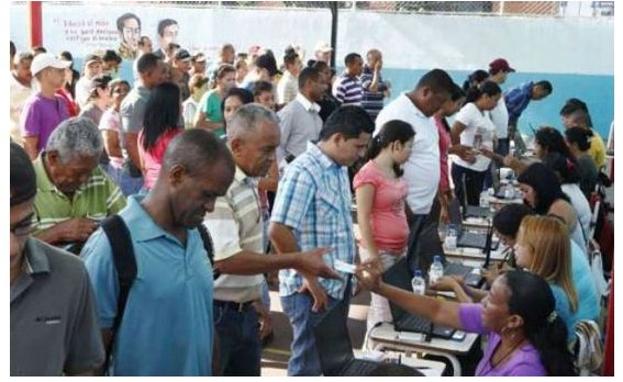 Filas intermináveis Foto do Jornal do Brasil