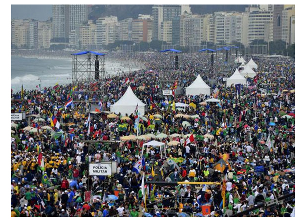 Missa de encerramento da Jornada Mundial da Juventude em Copacabana.