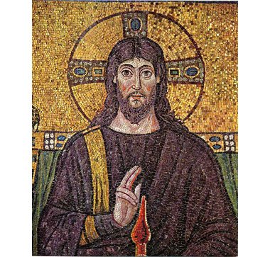 Mosaico do século 6, na Igreja de São Apolinário, em Ravena, Itália