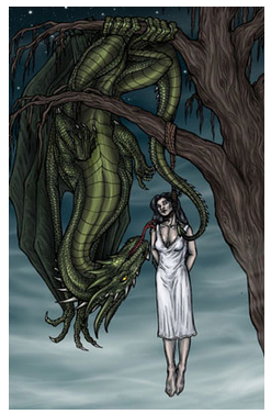 O Pendurado Dragon Tarot de Alexandra ´Erkegris´ Alexandersson