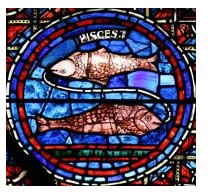 O signo de Pisces Catedral de Chartres - França