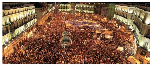 Manifestação na Puerta Del Sol, Madrid