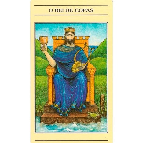 Tarô Mitológico, O (Livro + Baralho) - Carta Rei de Copas