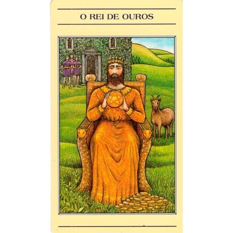 Tarô Mitológico, O (Livro + Baralho) - Carta Rei de Ouros
