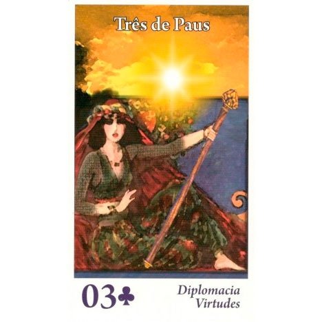 Tarot Atalla + Japamala de Brinde - Carta Três de Paus