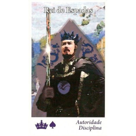 Tarot Atalla + Japamala de Brinde - Carta Rei de Espadas