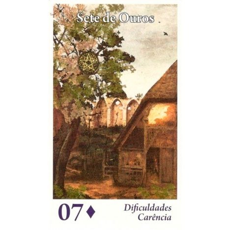 Tarot Atalla + Japamala de Brinde - Carta Sete de Ouros