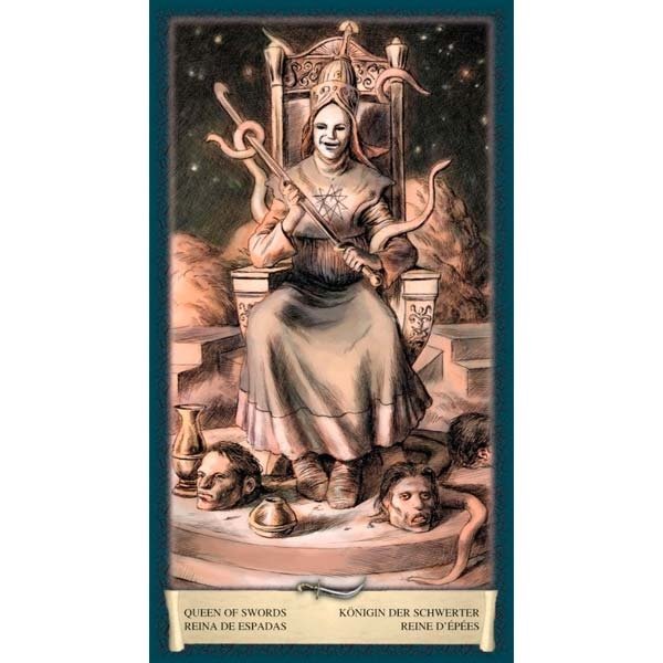 Dark Grimoire Tarot da Lo Scarabeo - Carta Rainha de Espadas