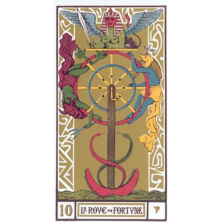 Oswald Wirth Tarot | Carta Original 10 LA Rove de Fortune