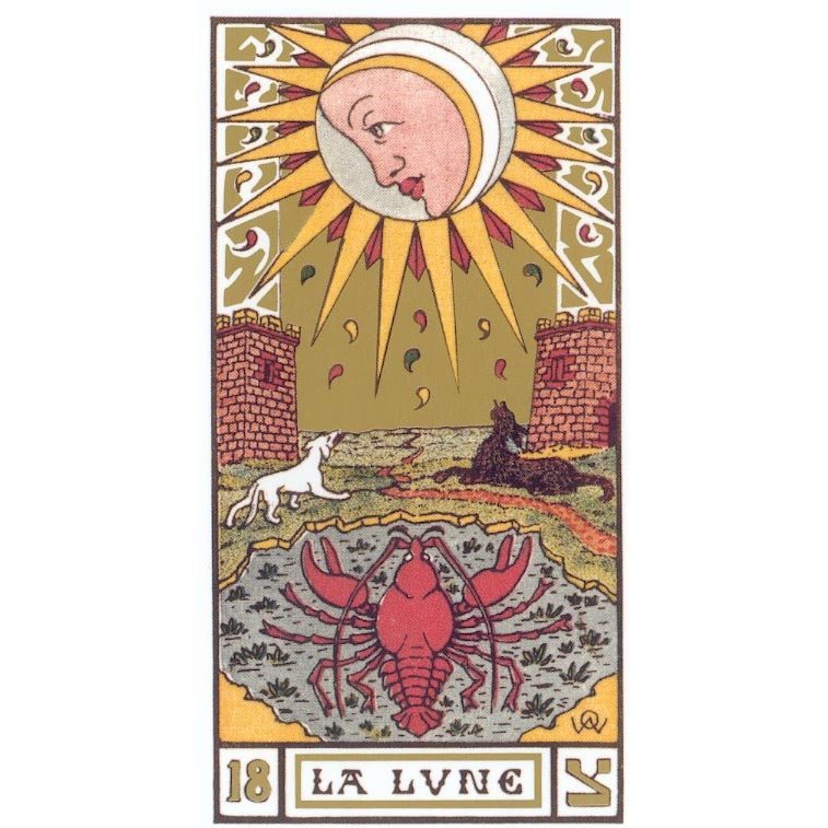 Oswald Wirth Tarot | Carta Original 18 La Lune