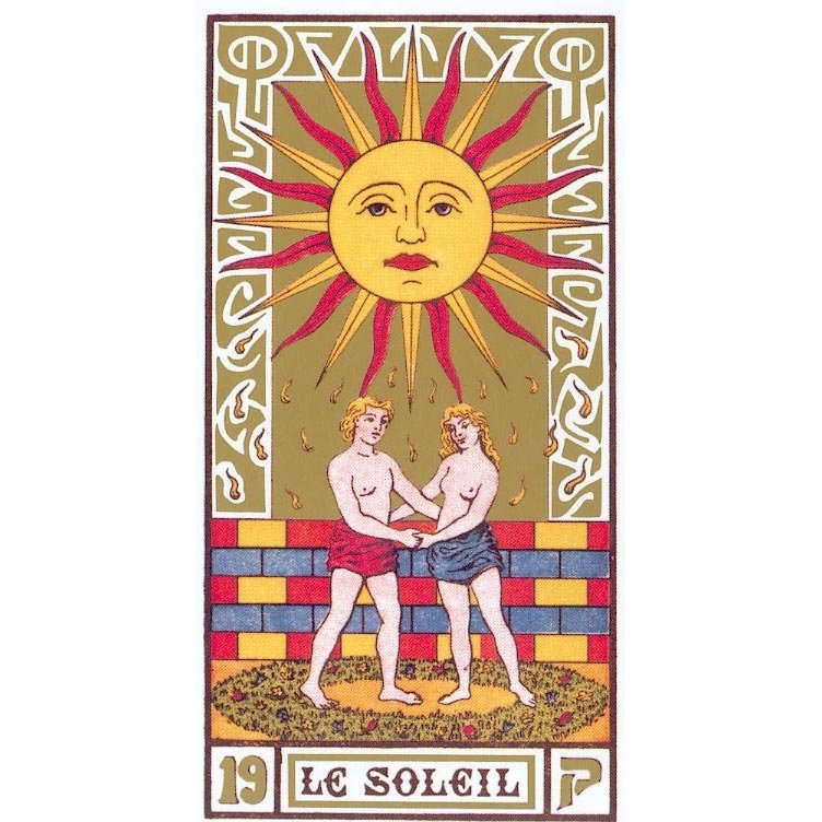 Oswald Wirth Tarot | Carta Original 19 Le Soleil