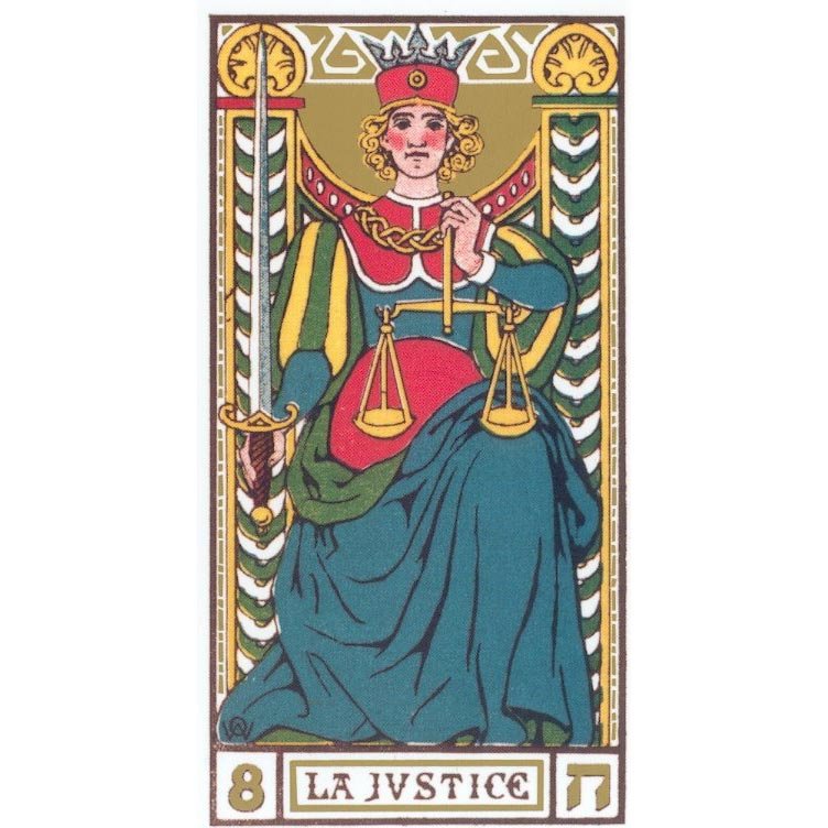 Oswald Wirth Tarot | Carta Original 8 La Justice