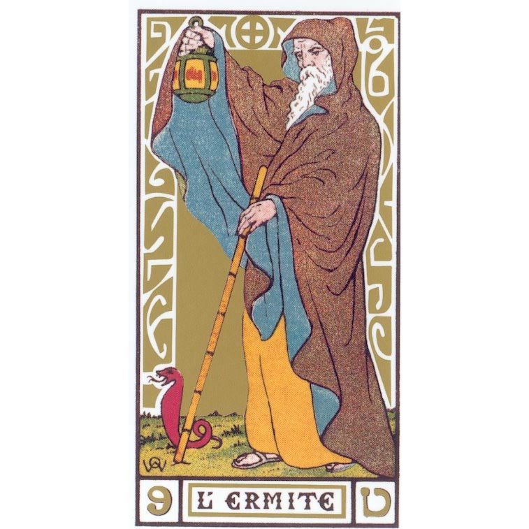 Oswald Wirth Tarot | Carta Original 9 L'Ermite
