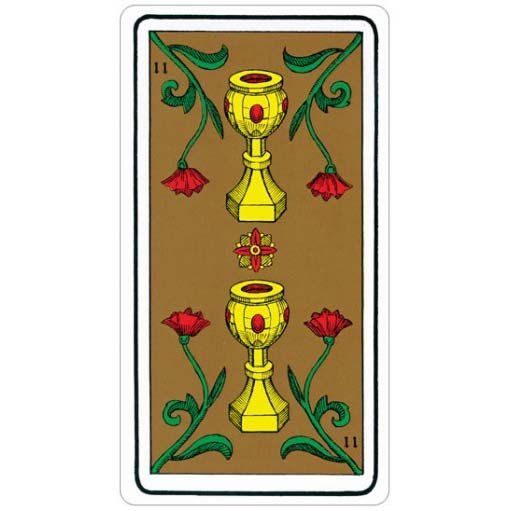 Oswald Wirth Tarot - Carta 02 de Copas
