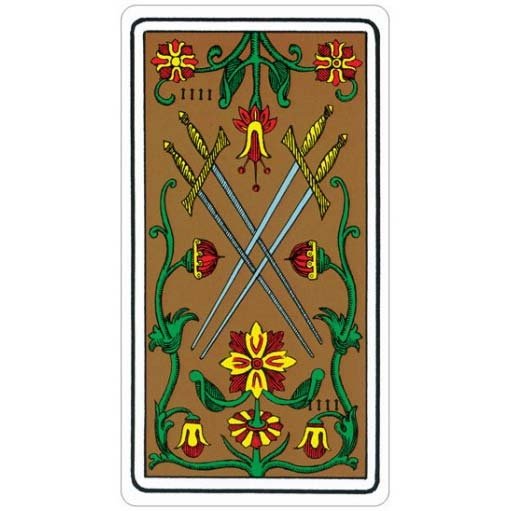 Oswald Wirth Tarot - Carta 04 de Espadas