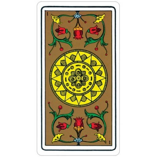 Oswald Wirth Tarot - Carta Ás de Ouros