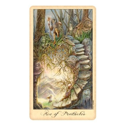 Ghosts Spirits Tarot - Carta Ás de Ouros
