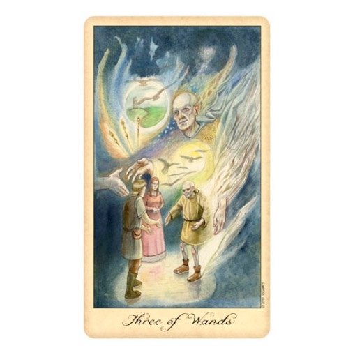 Ghosts Spirits Tarot - Carta Três de Paus