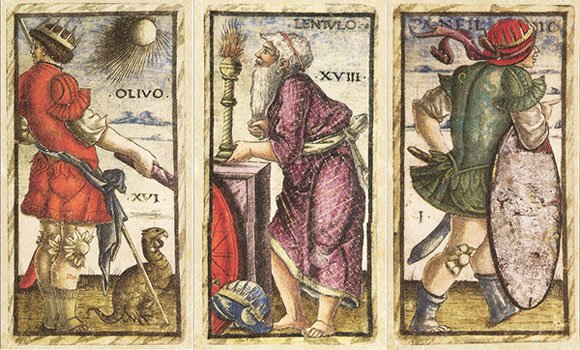 Cartas do baralho do Tarot Sola Busca