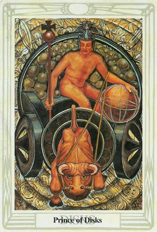 O Rei de Ouros ou Príncipe de Ouros no Crowley Tarot