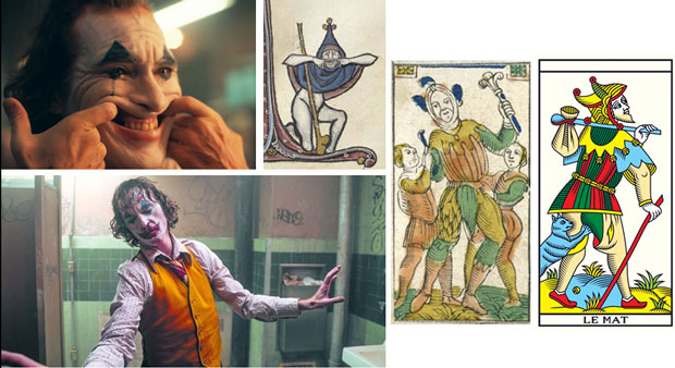 The Joker in the film in relation to the arcane The Madman in medieval representations