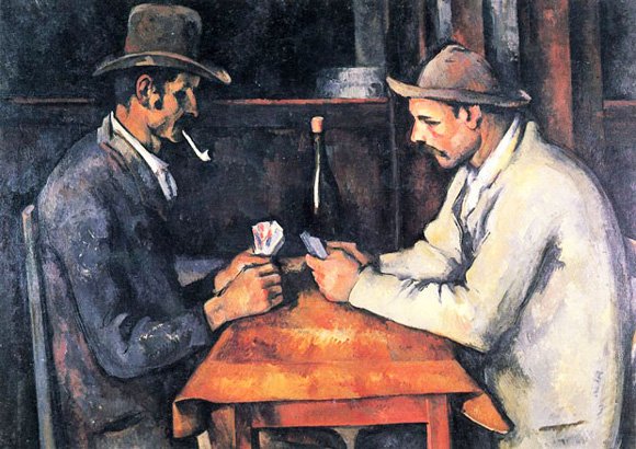 Tela do artista francês Paul Cézanne: Les Joueurs de cartes, 1892-1893