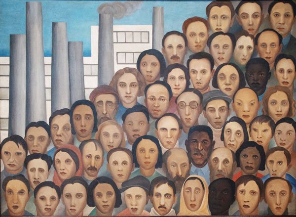 obra Operários, pintura de Tarsila do Amaral 1933 modernismo 