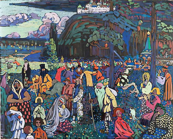A guerra e o auge do cinismo: A vida colorida - pintura de W. Kandinsky
