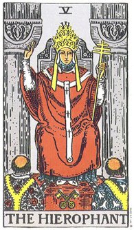 O Hierofante no Rider-Waite-Smith Tarot, 1910
