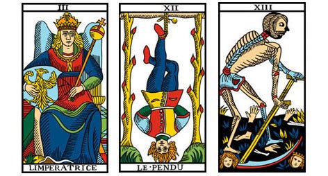 A Imperatriz, a grávida por excelência.   O Pendurado e a Morte como decorrências.