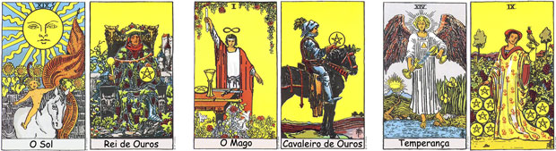 As cartas para as casas 10, 11 e 12