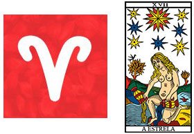Aries e Estrela O signo de Áries e a Estrela no Taro de Marselha Jodorowisk Camoin