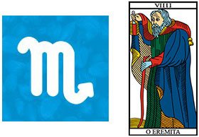 O signo de Escopião e o Eremita no Taro de Marselha Jodorowisk Camoin