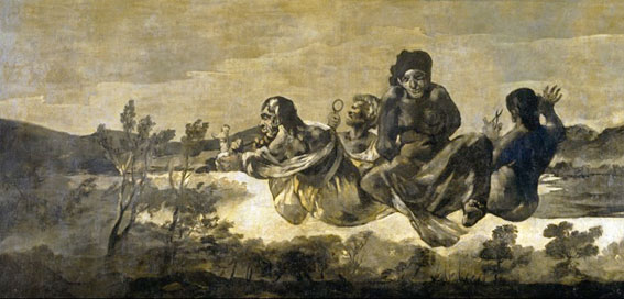 As Parcas — pintura de Goya in www.descontexto.com.br/quinta-del-sordo-goya