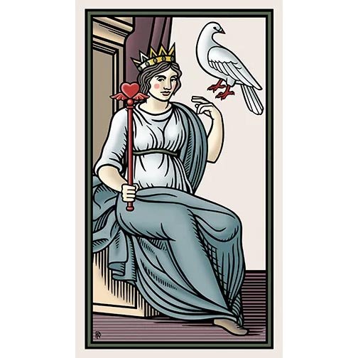Marziano Tarot | Carta Doves 11 Queen
