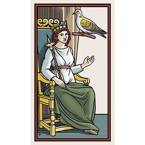 Marziano Tarot | Carta Turtledoves 11 Queen