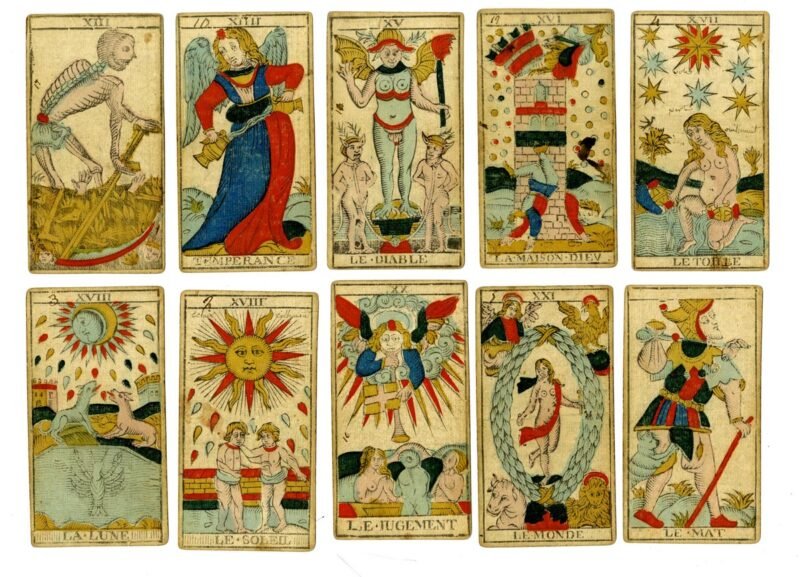 Cartas do Tarot de Marseille de Nicolas Conver.