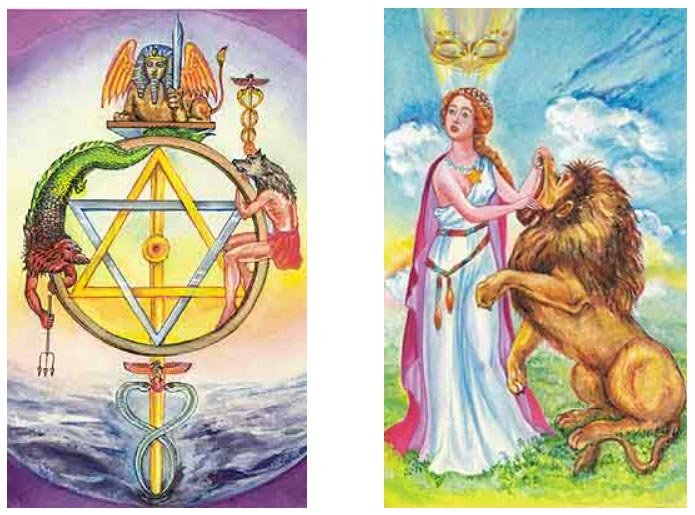 Cabbalistic Tarot G.O.M. | Cartas 10. A Roda da Fortuna e 11. A Força