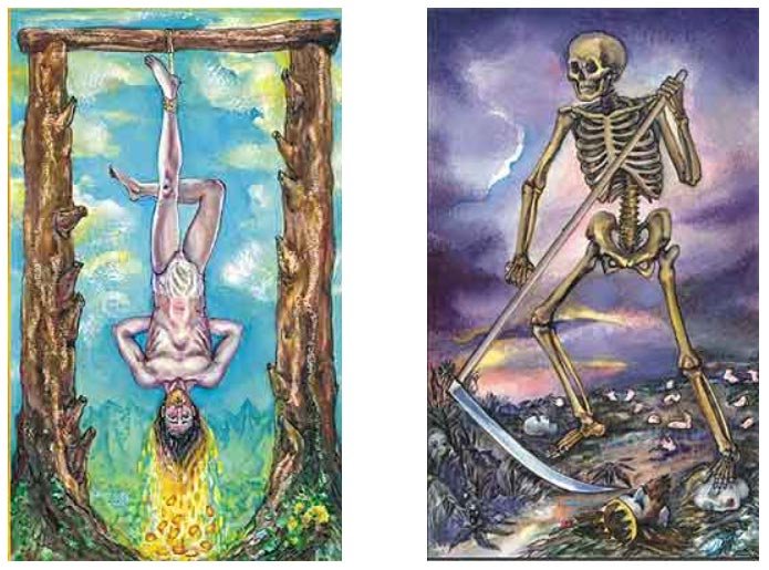Cabbalistic Tarot G.O.M. | Cartas 12. O Pendurado e 13. A Morte